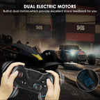 Pure Black Wireless Bluetooth Joystick Gamepad Controller Compatible With PC Laptop Monitor Smart TV Stevvex