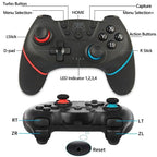 Pure Black Wireless Bluetooth Joystick Gamepad Controller Compatible With PC Laptop Monitor Smart TV Stevvex