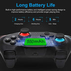 Pure Black Wireless Bluetooth Joystick Gamepad Controller Compatible With PC Laptop Monitor Smart TV Stevvex