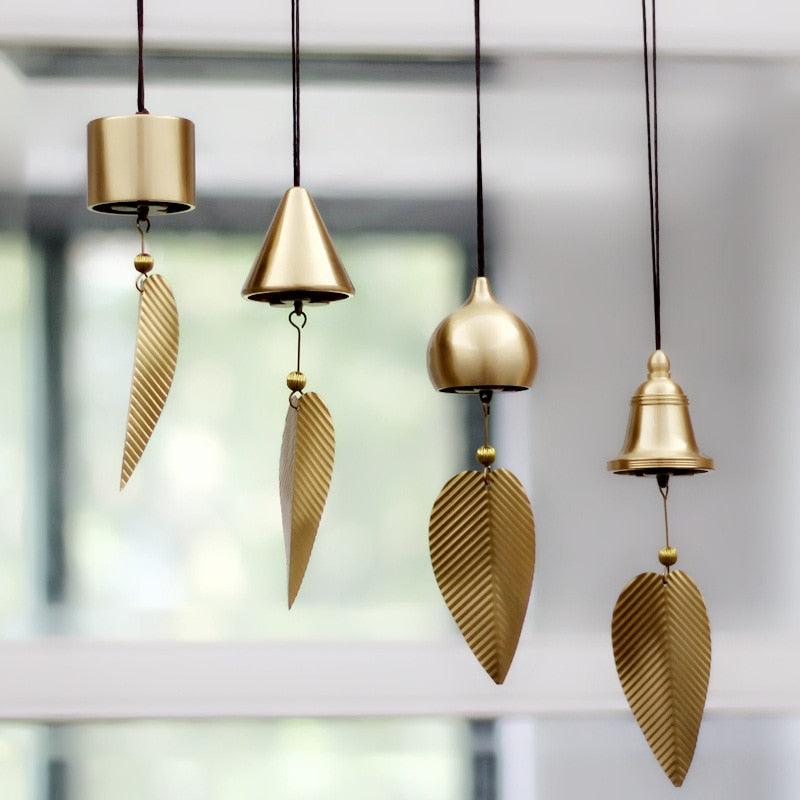 Pure Copper Wind Chimes Ornaments Exquisite Hanging Harmony Bells Garden Rustic Relaxing Tranquil Wind Chimes Japanese Home Balcony Bedroom Wind Chimes Car Pendant Birthday Gift Supplies Stevvex