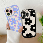 Purple Flower Phone Case For iPhone 11 Case iPhone 13 14 Pro Max iPhone 12 Phone Case iPhone11 iPhone14 Soft Back Cover Cute Pattern Soft iPhone Fashion Comfortable Grip Design & Aesthetic Floral Pattern iphone Case Stevvex