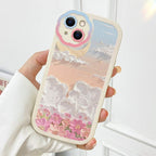 Purple Flower Phone Case For iPhone 11 Case iPhone 13 14 Pro Max iPhone 12 Phone Case iPhone11 iPhone14 Soft Back Cover Cute Pattern Soft iPhone Fashion Comfortable Grip Design & Aesthetic Floral Pattern iphone Case Stevvex