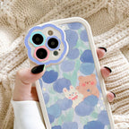 Purple Flower Phone Case For iPhone 11 Case iPhone 13 14 Pro Max iPhone 12 Phone Case iPhone11 iPhone14 Soft Back Cover Cute Pattern Soft iPhone Fashion Comfortable Grip Design & Aesthetic Floral Pattern iphone Case Stevvex
