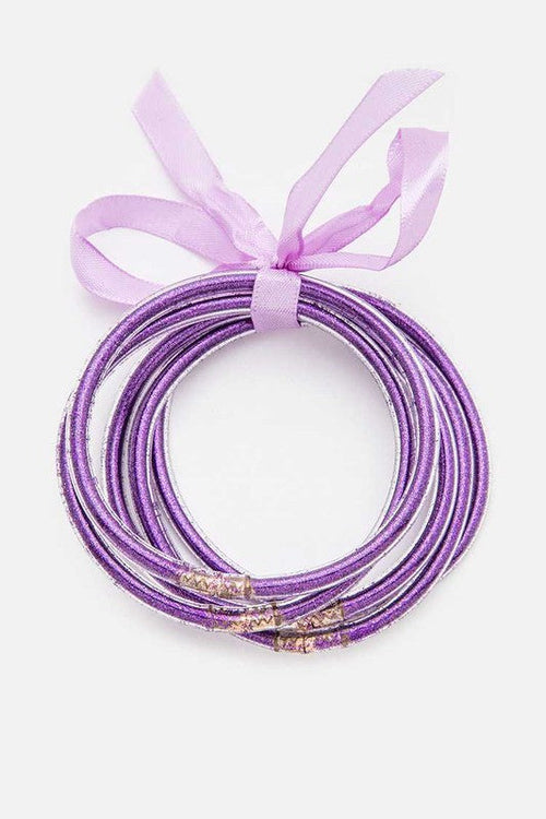 Gold Dust Stackable Bracelet Set For Women Adjustable