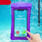 Purple Universal Waterproof Phone Case Water Proof Swim Pouch Bag Cases For iPhone Floating Phone Protector Smartphone Touchscreen Waterproof Pouch Stevvex