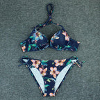 Push Up Bikini Floral Print Swimsuit Swimwear Women Bathing Suit Bikinis Set Brazilian Beach Female Wear Women's Bikini Swimsuits Floral Printed Bathing Suits for Women 2 Piece Bikini Stevvex