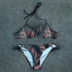 Push Up Bikini Floral Print Swimsuit Swimwear Women Bathing Suit Bikinis Set Brazilian Beach Female Wear Women's Bikini Swimsuits Floral Printed Bathing Suits for Women 2 Piece Bikini Stevvex