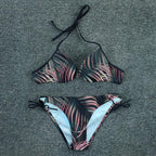Push Up Bikini Floral Print Swimsuit Swimwear Women Bathing Suit Bikinis Set Brazilian Beach Female Wear Women's Bikini Swimsuits Floral Printed Bathing Suits for Women 2 Piece Bikini Stevvex