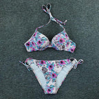 Push Up Bikini Floral Print Swimsuit Swimwear Women Bathing Suit Bikinis Set Brazilian Beach Female Wear Women's Bikini Swimsuits Floral Printed Bathing Suits for Women 2 Piece Bikini Stevvex