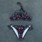 Push Up Bikini Floral Print Swimsuit Swimwear Women Bathing Suit Bikinis Set Brazilian Beach Female Wear Women's Bikini Swimsuits Floral Printed Bathing Suits for Women 2 Piece Bikini Stevvex