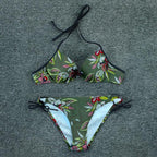 Push Up Bikini Floral Print Swimsuit Swimwear Women Bathing Suit Bikinis Set Brazilian Beach Female Wear Women's Bikini Swimsuits Floral Printed Bathing Suits for Women 2 Piece Bikini Stevvex