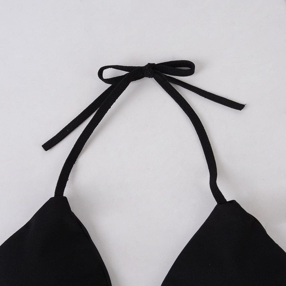 Push Up Bikini Set Swimsuits High Waist Swimwear Women Ribbed Bathing Suits Brazilian Bikinis Swimsuit for Women  Bottom Triangle Bikinis Top Bathing Suit Stevvex