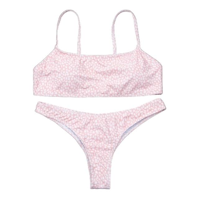 Push Up Bikini Set Swimsuits High Waist Swimwear Women Ribbed Bathing Suits Brazilian Bikinis Swimsuit for Women  Bottom Triangle Bikinis Top Bathing Suit Stevvex