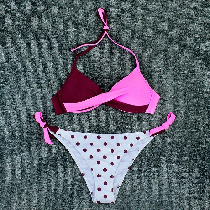 Push Up Bikinis 2022 New Swimwear Women's Bikini Swimsuits Floral Printed Bathing Suits for Women 2 Piece Bikini Women Floral Print Bikini Sets Swimsuit Beach Wear Bathing Suit Female  Two Pieces Stevvex