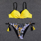Push Up Bikinis 2022 New Swimwear Women's Bikini Swimsuits Floral Printed Bathing Suits for Women 2 Piece Bikini Women Floral Print Bikini Sets Swimsuit Beach Wear Bathing Suit Female  Two Pieces Stevvex