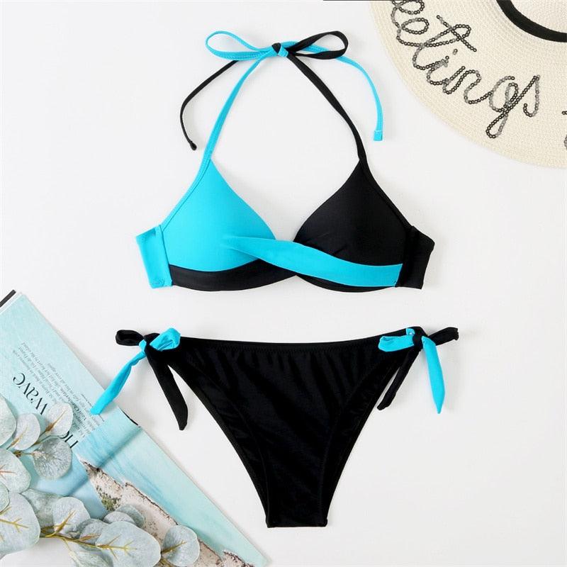 Push Up Bikinis 2022 New Swimwear Women's Bikini Swimsuits Floral Printed Bathing Suits for Women 2 Piece Bikini Women Floral Print Bikini Sets Swimsuit Beach Wear Bathing Suit Female  Two Pieces Stevvex