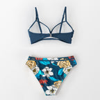 Push Up Floral Bikini Sets Women Two Pieces Swimsuits Women's Bathing Suits Push Up Halter Bandage Bikini Floral Printing Swim Bottoms Two Piece Swimsuits New Girl Beach Bathing Suits Swimwear Stevvex