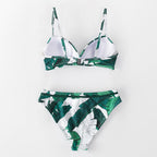Push Up Floral Bikini Sets Women Two Pieces Swimsuits Women's Bathing Suits Push Up Halter Bandage Bikini Floral Printing Swim Bottoms Two Piece Swimsuits New Girl Beach Bathing Suits Swimwear Stevvex