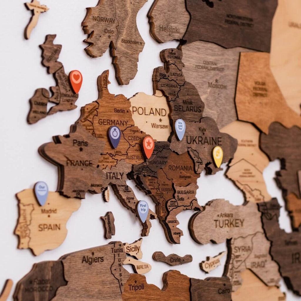 Wooden Location Pins Enjoy The Wood