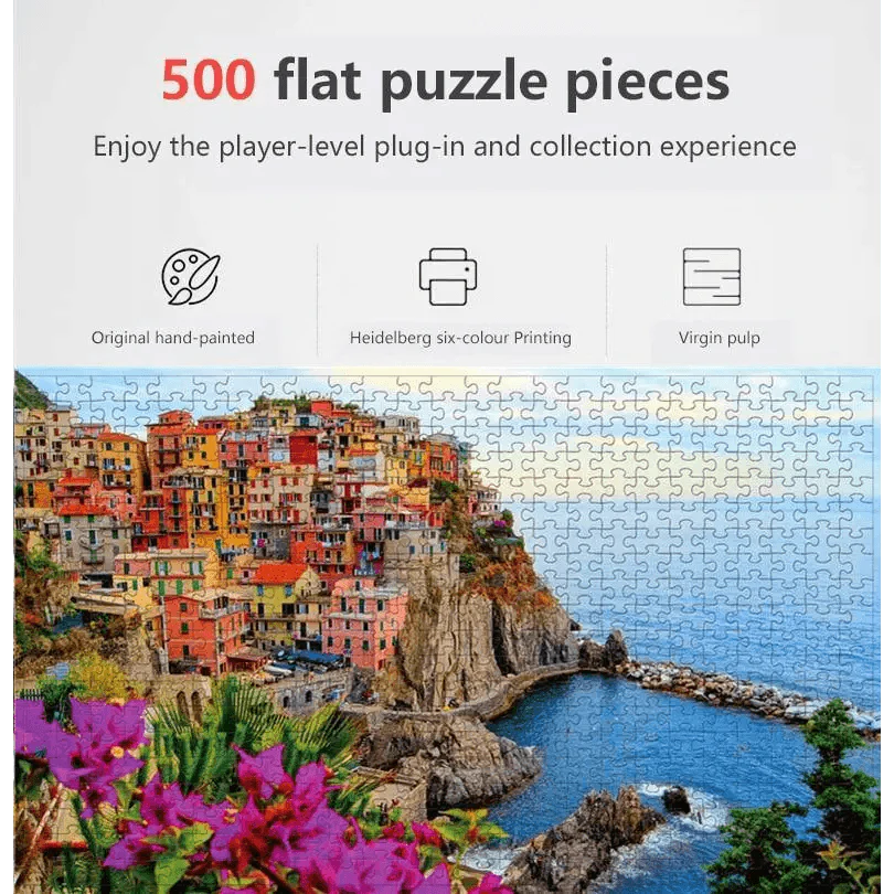 Puzzles 500 Pieces Wooden Assembling Picture Landscape Puzzles Toys For Adults Childrens Kids Games Educational Toy - SJB-DIAMOND ELITES