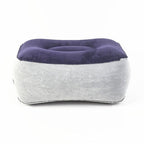 PVC Footrest Pillow Inflatable Portable Foot Rest Plush Pillow Cushion Travel Plane Train Office Home Leg Feet Relaxing Tool Inflatable Foot Rest Pillow for Travel Kids Adults Airplane Travel Pillow Adjustable Height Cushions Stevvex