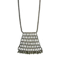 Pyramid Pendant Necklace Long Layering Geometric Zinc Alloy Cotton Thread BandsCo Straps