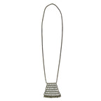 Pyramid Pendant Necklace Long Layering Geometric Zinc Alloy Cotton Thread BandsCo Straps