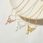 Custom Letter Necklace, Initial Jewelry, Initial Butterfly Necklace