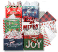 Iconikal Medium Gift Bags With Tissue Paper for Christmas 24-Pack Fun Bright Designs Merry Christmas Joy Holidays Pi-Mart