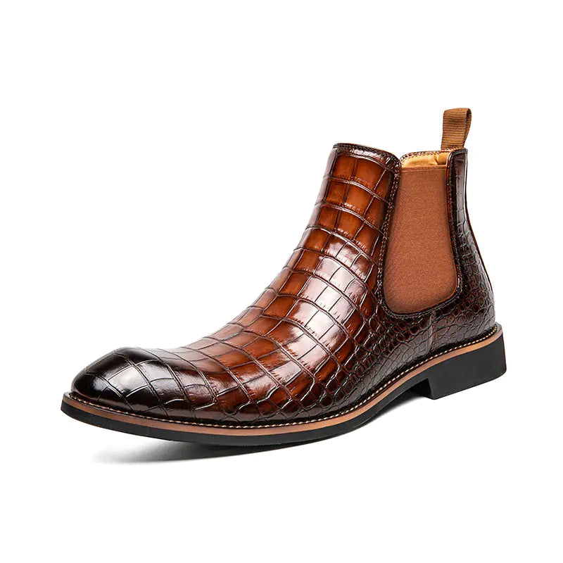 Men's Fashion Chelsea Boots - High-Top Leather Ankle Boots Pi-Mart