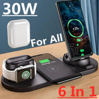15W 6 in 1 Qi Wireless Charger Stand Pi-Mart