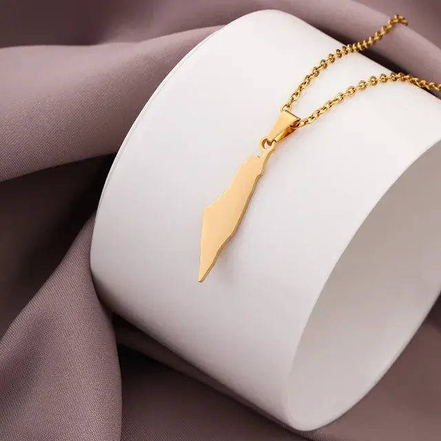 Stainless Steel Palestine Pendant Chain Necklaces