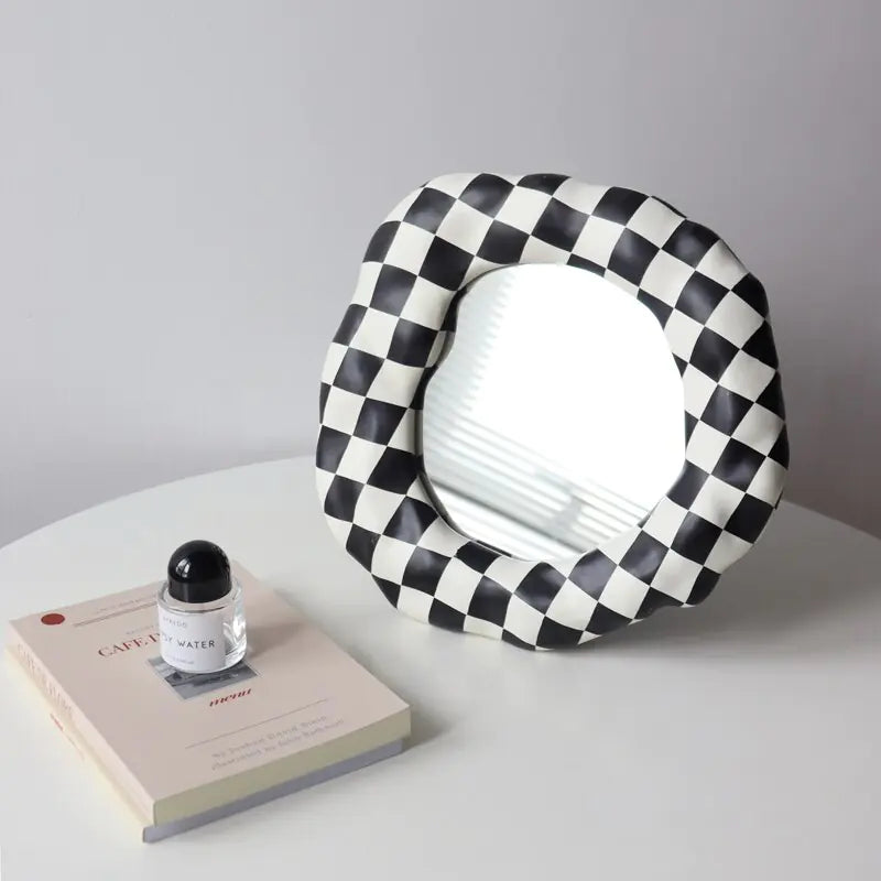 Black & White Checkerboard Vanity Mirror Pi-Mart