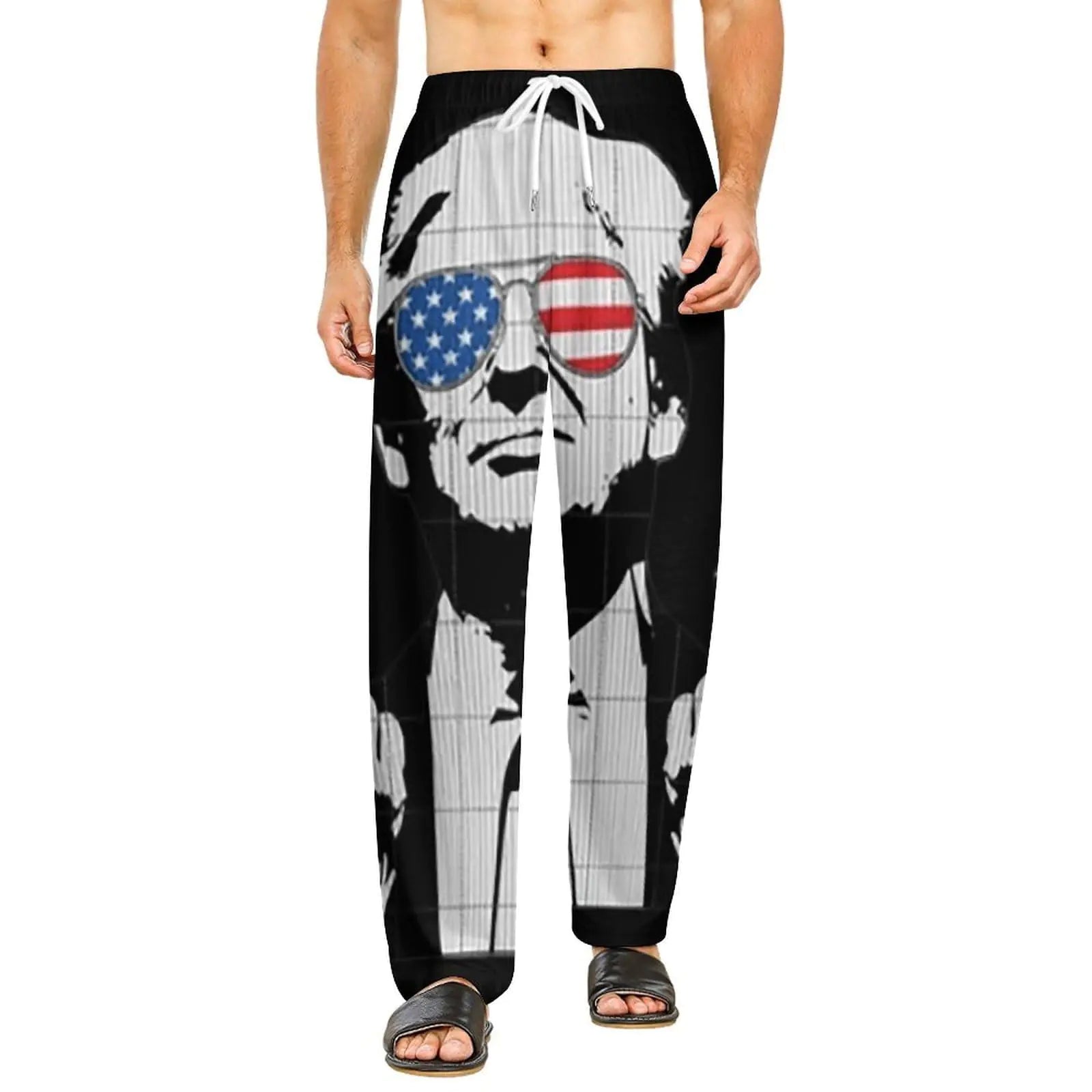 Trumps Funny Christmas Pajamas Pants for Men Casual Lightweight FUUNY Pajama Bottoms Loose Sleepwear Plus Size PJ Trousers Mens Pajama Pants