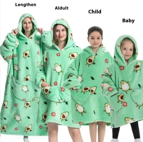 Lazy Blanket Hoodie Family Party Gift Pi-Mart