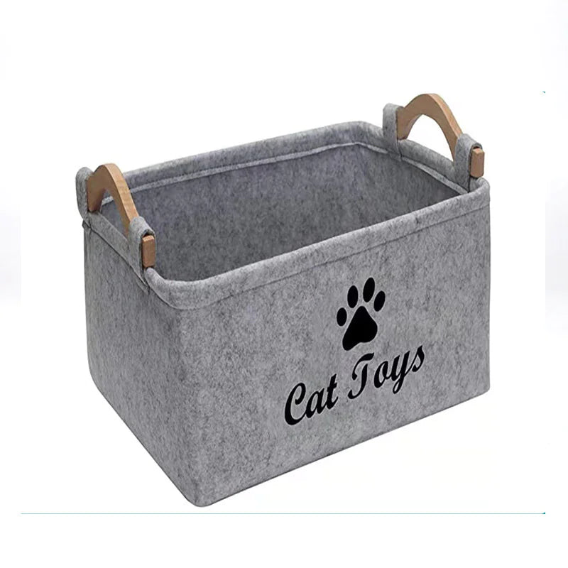 Felt Pet Toy Storage Basket Pi-Mart
