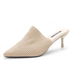 Queen Fashion PU Sandals Knit Women Transparent Sandals Pointed Toe High Heels Party Cross Women High Heel Sandals Transparent Pointed Toe Luxury Dress Outdoor Sandals Stevvex