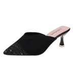 Queen Fashion PU Sandals Knit Women Transparent Sandals Pointed Toe High Heels Party Cross Women High Heel Sandals Transparent Pointed Toe Luxury Dress Outdoor Sandals Stevvex