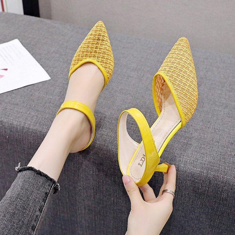Queen Fashion PU Sandals Knit Women Transparent Sandals Pointed Toe High Heels Party Cross Women High Heel Sandals Transparent Pointed Toe Luxury Dress Outdoor Sandals Stevvex