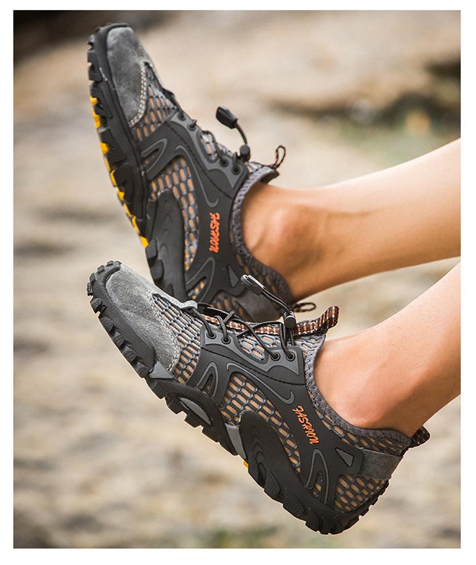 Quick Dry Men Sneakers Slip On Upstream Shoes Water Hiking Beach Surfing Shoes Sandals Barefoot Beach Sneakers Swim Boating Fishing Yoga Gym Stevvex