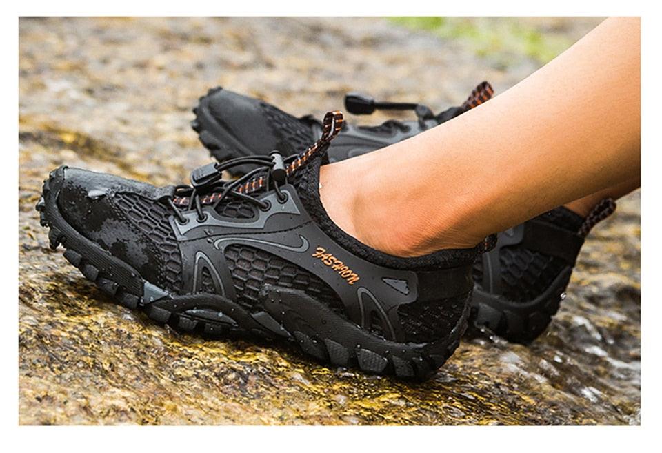 Quick Dry Men Sneakers Slip On Upstream Shoes Water Hiking Beach Surfing Shoes Sandals Barefoot Beach Sneakers Swim Boating Fishing Yoga Gym Stevvex