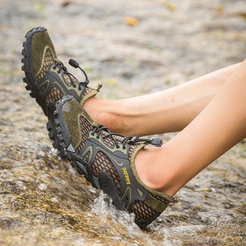 Quick Dry Men Sneakers Slip On Upstream Shoes Water Hiking Beach Surfing Shoes Sandals Barefoot Beach Sneakers Swim Boating Fishing Yoga Gym Stevvex