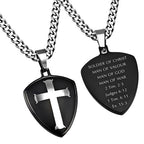 Black R2 Shield Cross Necklace KingdomWear