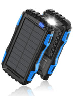 Power-Bank-Solar-Charger - 42800mAh Portable Charger,Solar Power Bank,External Battery Pack 5V3.1A Qc 3.0 Fast Charger Built-in Super Bright Flashlight (Black) Pi-Mart
