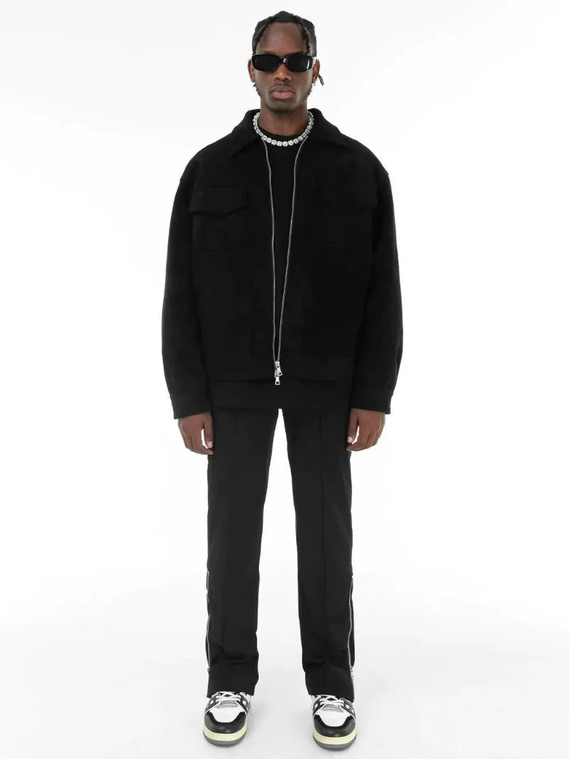 Boxy Suede Jacket Pi-Mart