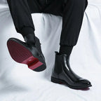 Men's Chelsea High Top Casual Leather Boots Pi-Mart