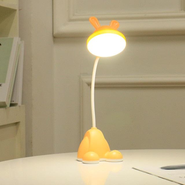 Rabbit LED Table Lamp Kids Desk Bunny Night Lights Studying Bedroom Decor Baby Bed Restaurant Living Room Cute Gift USB Charging Cute Study Lamps for Bedroom Décor Stevvex