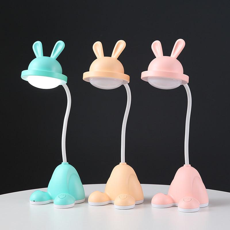 Rabbit LED Table Lamp Kids Desk Bunny Night Lights Studying Bedroom Decor Baby Bed Restaurant Living Room Cute Gift USB Charging Cute Study Lamps for Bedroom Décor Stevvex