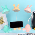 Rabbit LED Table Lamp Kids Desk Bunny Night Lights Studying Bedroom Decor Baby Bed Restaurant Living Room Cute Gift USB Charging Cute Study Lamps for Bedroom Décor Stevvex
