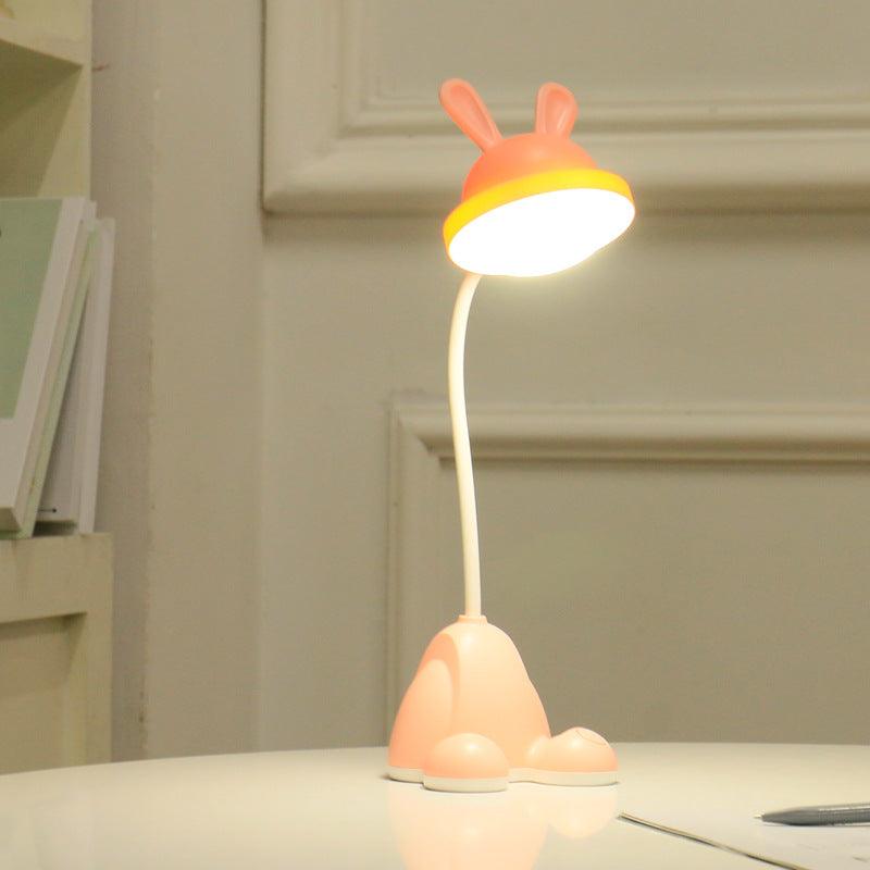 Rabbit LED Table Lamp Kids Desk Bunny Night Lights Studying Bedroom Decor Baby Bed Restaurant Living Room Cute Gift USB Charging Cute Study Lamps for Bedroom Décor Stevvex